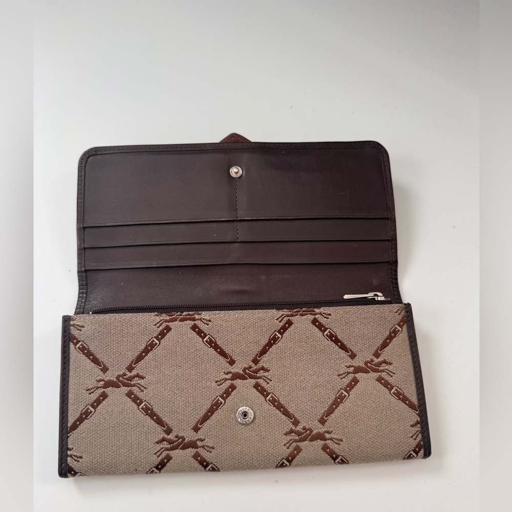 Longchamp Logo Canvas Wallet - Picture 5 of 9